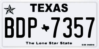 TX license plate BDP7357