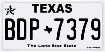 TX license plate BDP7379