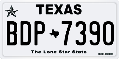 TX license plate BDP7390