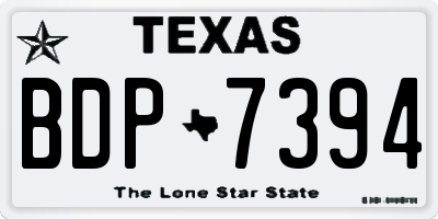 TX license plate BDP7394