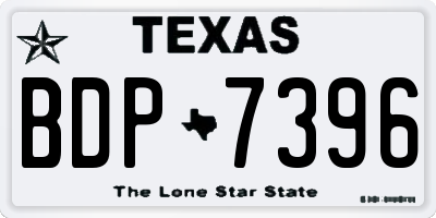 TX license plate BDP7396