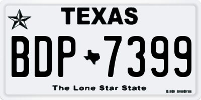 TX license plate BDP7399