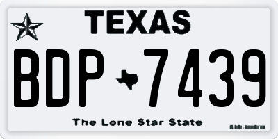 TX license plate BDP7439