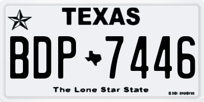 TX license plate BDP7446