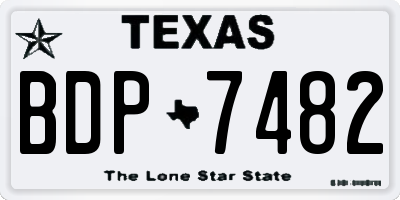 TX license plate BDP7482