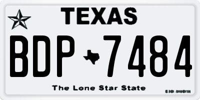 TX license plate BDP7484