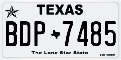 TX license plate BDP7485