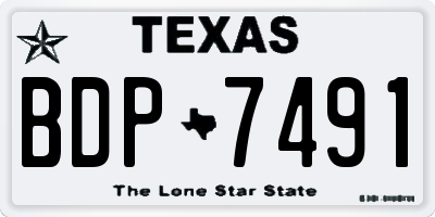 TX license plate BDP7491