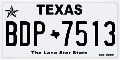TX license plate BDP7513