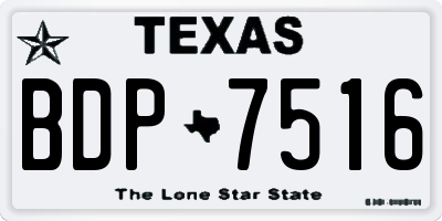TX license plate BDP7516