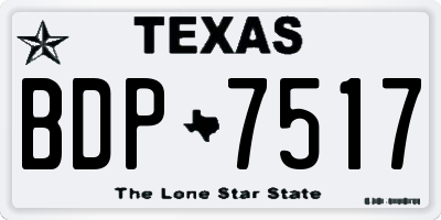 TX license plate BDP7517