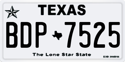 TX license plate BDP7525