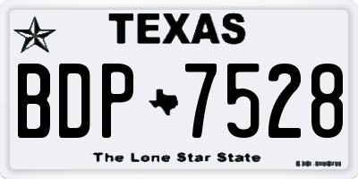 TX license plate BDP7528