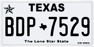 TX license plate BDP7529
