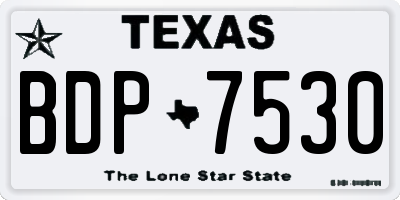 TX license plate BDP7530