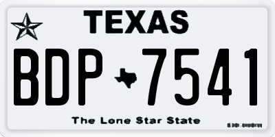 TX license plate BDP7541