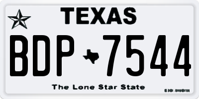 TX license plate BDP7544