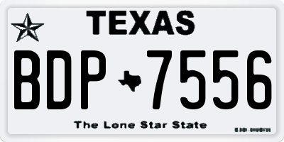 TX license plate BDP7556
