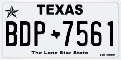 TX license plate BDP7561