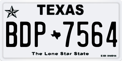 TX license plate BDP7564