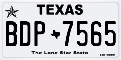 TX license plate BDP7565