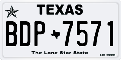 TX license plate BDP7571