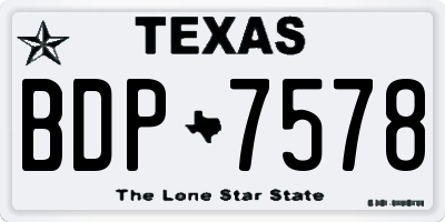 TX license plate BDP7578