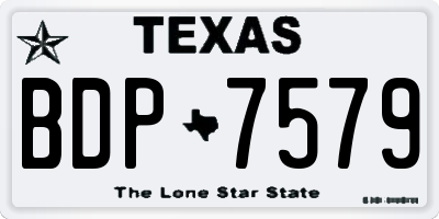 TX license plate BDP7579