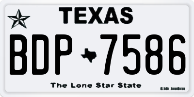 TX license plate BDP7586