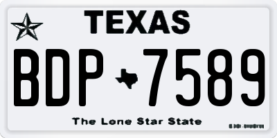 TX license plate BDP7589