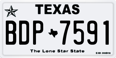 TX license plate BDP7591
