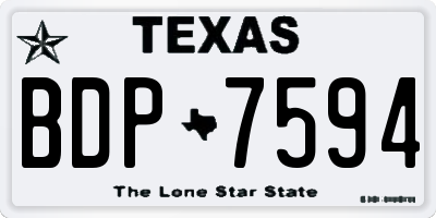 TX license plate BDP7594