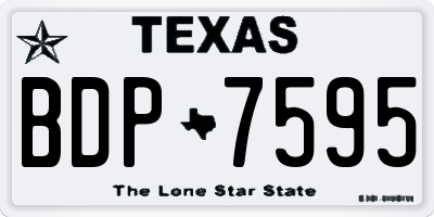 TX license plate BDP7595