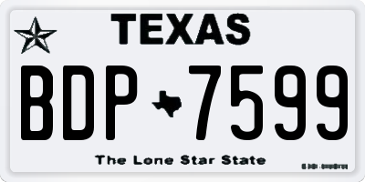TX license plate BDP7599