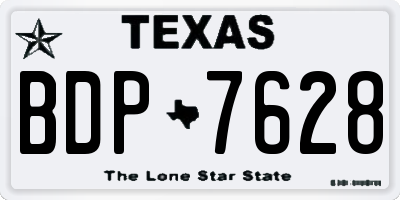 TX license plate BDP7628