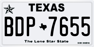 TX license plate BDP7655