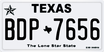 TX license plate BDP7656