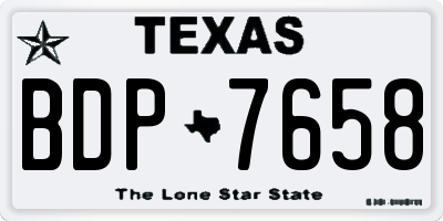 TX license plate BDP7658