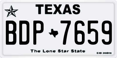 TX license plate BDP7659