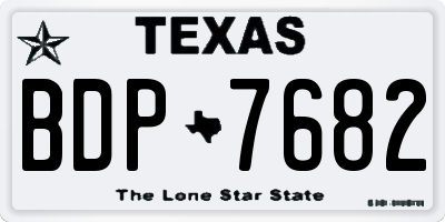 TX license plate BDP7682