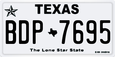 TX license plate BDP7695