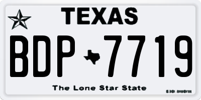 TX license plate BDP7719
