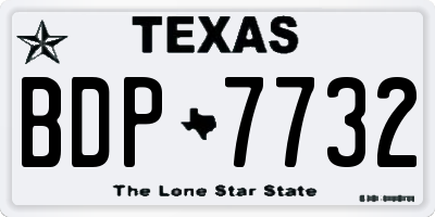 TX license plate BDP7732