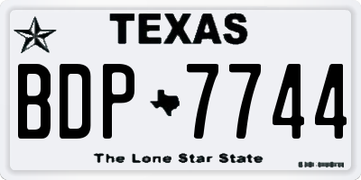 TX license plate BDP7744