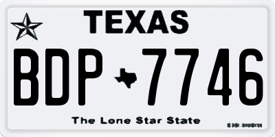 TX license plate BDP7746