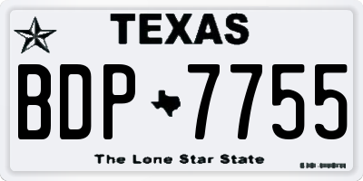 TX license plate BDP7755