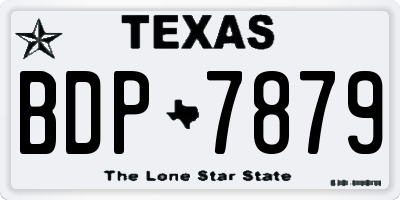 TX license plate BDP7879