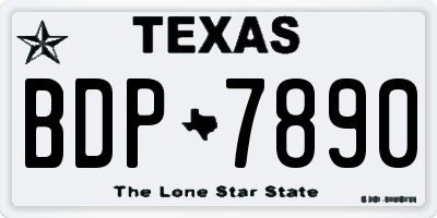 TX license plate BDP7890