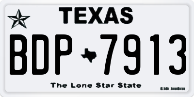 TX license plate BDP7913