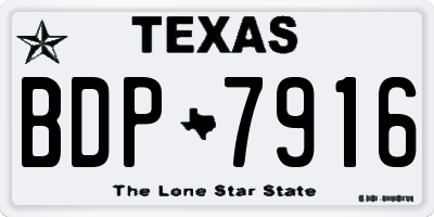 TX license plate BDP7916